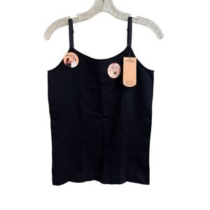 NEW Shapermint All Day Every Day Scoop Neck Cami Tank Top Black Size 2X
